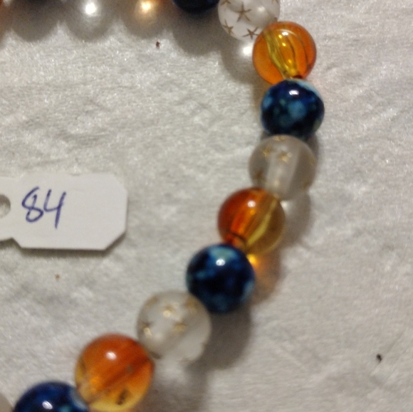 Artemis's Gems custom-made beaded bracelet with metal sun charm - Picture 2 of 5